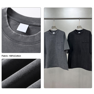 เสื้อยืดคอตตอน 100% น้ำหนัก 275 กรัม สไตล์วินเทจทรงโอเวอร์ไซส์ ไหล่ตก พิมพ์โลโก้ตามสั่ง ขายส่ง - Product Image 3