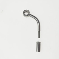 Banjo-Anschluss, verlängerter Typ, mit Banjo-Schrauben- und Unterlegscheiben-Kit, Edelstahl-Bremsleitungsanschluss + Crimp-Ferrule, Komplettset