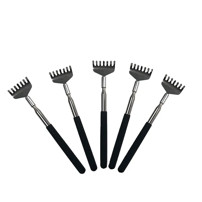 Stainless Steel Back Scratcher Massager Metal Compact Extendable 5 Section 20-68cm Scratching Tool