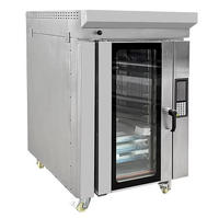 Four à convection commercial à gaz à 10 niveaux avec roulettes, porte en verre doublement isolée, commande tactile pour hôtel, pâtisserie