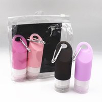 Botol Travel Kosong Set Sabun Cair TSA Persetujuan Lotion Gel Hand Sanitizer Botol Silikon Isi Ulang Botol Perjalanan Perlengkapan Mandi