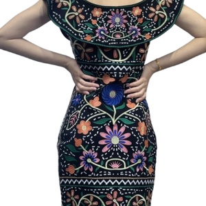 Vestido Elegante de Verano para Mujer, con Hombros Descubiertos, Bordado Vintage, Detalle Elástico, Nuevo, Ideal para Fiestas - Product Image 3