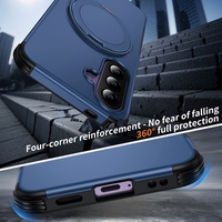 Coque antichoc pour Galaxy A57 avec béquille rotative à 360 degrés et support magnétique pour voiture, compatible Samsung A57 A07 A17 A37 A56 A26