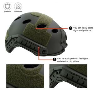 Casco Táctico Ligero FAST PJ Bump Verde, Casco Ligero de ABS para Deportes al Aire Libre y Ciclismo - Product Image 6