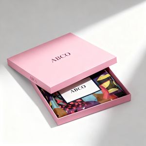 Boîte cadeau de luxe en papier kraft recyclable de haute qualité emballage en carton rigide avec couvercle détachable - Product Image 1