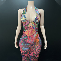 Novance Y5442 Robes de soirée élégantes Sexy Dos nu Robe de bal Robe de bal scintillante avec strass Robes de remise de diplôme pour femmes