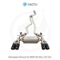 YT 304 sistem knalpot Valved, knalpot Stainless Steel Valved Performance Catback untuk BMW F87 M2c 3.0T S55