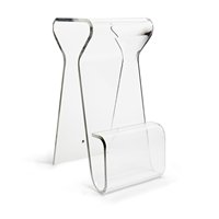Bureau minimaliste en acrylique transparent, amovible et pré-assemblé, pour les zones d'expérience, les zones de repos et les espaces de vente au détail de grandes marques, conception personnalisée
