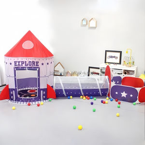 Tente extérieure Tunnel Vente en gros Maison de jeu pour enfants Astronaute de l'espace Tentes de jeu <span class=keywords><strong>pop</strong></span>-up avec tunnel et piscine à balles - Product Image 1