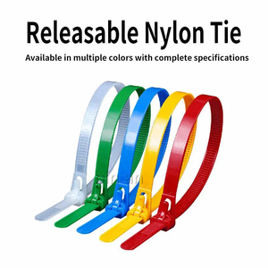 Fascette per cavi riutilizzabili in plastica rilegatura fissa in Nylon colore bianco e nero smontaggio riutilizzo può allentare il nodo <span class=keywords><strong>Slipknot</strong></span> - Product Image 4