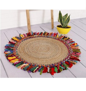 Unique Design Natural Fiber Jute Door <b>Mat</b> Decorative Entrance Rug for Home Hotel and Office Available at Best Price - Product Image 2
