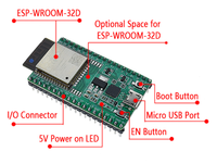 Carte mère ESP32-DevKitC, carte de développement ESP32, ESP32-WROOM-32D, ESP32-WROOM-32U