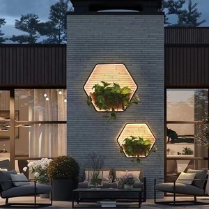 Lámpara Solar de Pared para Exteriores, Lámpara LED Hexagonal para Macetas, Impermeable, Decorativa, para Jardín, Patio, Entrada de Villa - Product Image 4