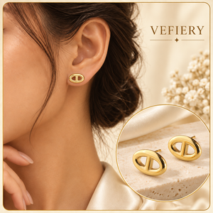 ต่างหูแบบติดหูรูปปมทองคำขายส่ง เครื่องประดับสแตนเลสแบบมินิมอล - Product Image 2