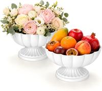Plateau à fruits vintage doré, pot de fleurs doré, centre de table de banquet, vase en fer forgé, arrangement floral pour événement ou fête