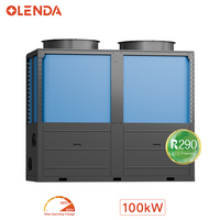 Bomba de Calor Aire-Agua R290 de 100kW, 380V, Inverter DC, ERP A++, Monobloque, Calefacción, Refrigeración, ACS, Comercial, Varmepumpe para Uso Hotelero