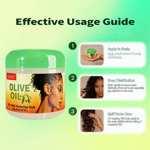 SEVICH Gel à l'huile d'olive personnalisé, protection thermique, contrôle des frisottis, cire coiffante, gel fixant fort, crème définissant les boucles, gel coiffant pour les bords - Product Image 6