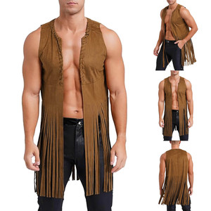 <span class=keywords><strong>Veste</strong></span> sans manches longue décontractée pour femme, style européen et américain, en tissu peigné écologique, col en V, couleur unie, collection 2025 - Product Image 2