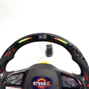 Volant en fibre de carbone forgée VW/Volkswagen LED pour Golf 8 MK8 Passat <span class=keywords><strong>Touareg</strong></span> Tiguan Polo GTD MK7 MK6 <span class=keywords><strong>R</strong></span>-<span class=keywords><strong>Line</strong></span> CC Jetta - Product Image 5