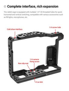 Estabilizador de vídeo de alta calidad para cámara de conejo, soporte de seguridad negro, accesorios de cámara, jaula para <span class=keywords><strong>FUJI</strong></span>-<span class=keywords><strong>X</strong></span>-<span class=keywords><strong>T3</strong></span>(5615) - Product Image 6