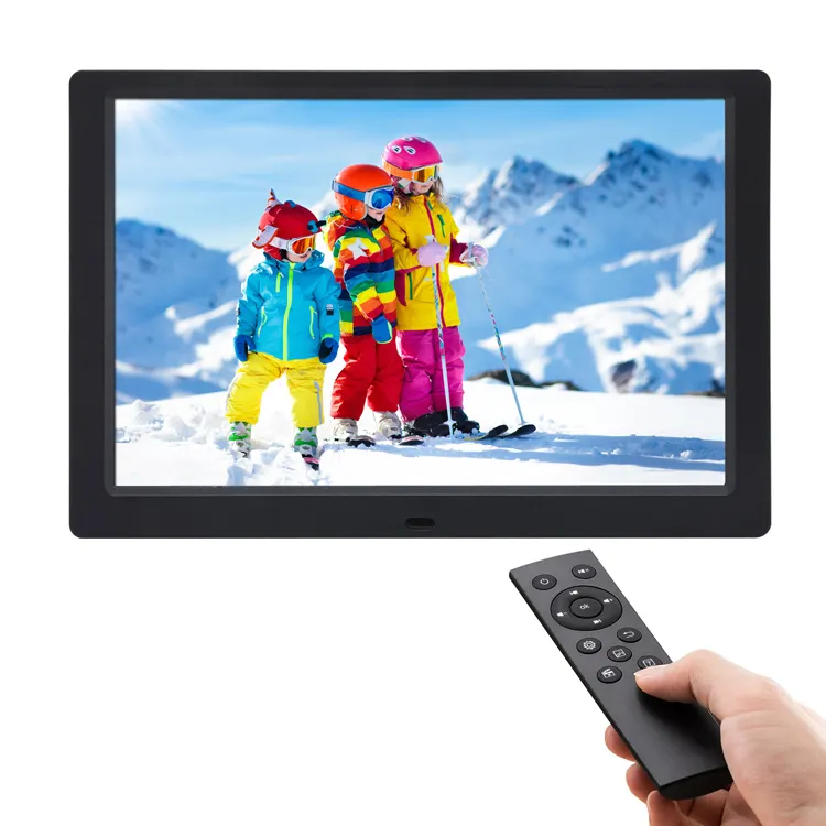 Best gifts for parents friends 10.1 inch Music Photo Video Playback Multi Function with Remote Control Digital Photo Frame