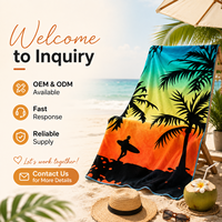 Travel Beach Towel-Soft Absorbent Quick Dry Cotton Knit