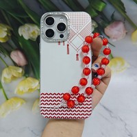 Étui de téléphone portable rouge pour Iphone X Xr Xs Max 11 12 13 14 15 16 Pro Max Air Étuis de téléphone avec la médaille pour 16 Plus 15 Pro 14