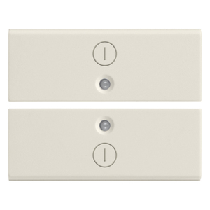Deux demi-clés 2M Symbol I O, interrupteurs blancs, longueur 5 mm, largeur 3,7 mm, hauteur 0,6 mm - Product Image 1