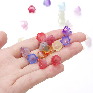 Acrylic Flower Beads 9x10mm Gradient Color For Jewelry Making DIY Craft <b>Material</b> Loose Beads Spring 2024 Yiwu Origin - Product Image 2