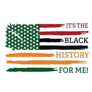 Juneteenth It's The Black History For Me With Flag Heat Transfer Printing Applique Ready To Press For Garment DHL Fast Shipping