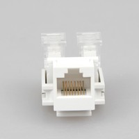 RJ45 UTP Ethernet Dişi Keystone Cat5e Uyumlu Modüler Jak, Fosfor Bronz ve Altın Kaplama Yaylı ve ABS/PC Malzemeli