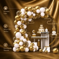 Bouquet de ballons dorés, cadeaux pour événements, costume d'arrière-plan de scène, fournitures de fête, décoration de mariage