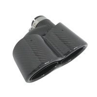Supplier Custom Double Outlet Carbon Fiber <strong>Exhaust</strong> End Muffler Pipe <strong>Exhaust</strong> Tip for Auto