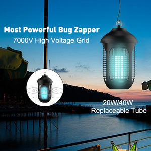 Lampe <span class=keywords><strong>anti</strong></span>-moustiques électrique solide et écologique 7000V, répulsif <span class=keywords><strong>anti</strong></span>-moustiques imperméable pour l'extérieur, <span class=keywords><strong>anti</strong></span>-mouches, lumière 100-150m - Product Image 2