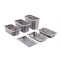 Récipient de stockage Gastronorm en acier inoxydable personnalisé de haute qualité casserole GN casseroles de table à vapeur perforées de style européen de 15 pouces