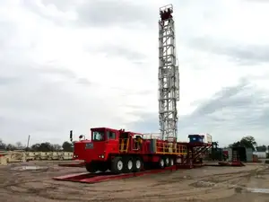 Rg Oilfield drill Rig Workover tipe terpasang truk otomatis terintegrasi baru