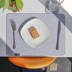 6 pièces de sets de table rectangulaires antidérapants en feutre de polyester gris clair absorbant, sous-verres, design moderne, durables et respectueux de l'environnement - Product Image 6