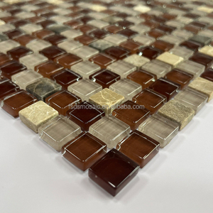 Mosaico de cristal de hielo craquelado clásico, mezcla de piedras, para salpicaduras de pared, Fondo de <span class=keywords><strong>TV</strong></span> y pared de baño - Product Image 2