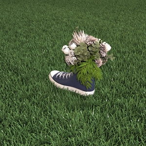 Nouveau produit personnalisé : Pots de fleurs créatifs en résine en forme de chaussures de skate pour la décoration intérieure - Product Image 3