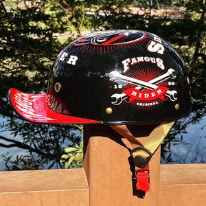 Nuovo <span class=keywords><strong>Casco</strong></span> <span class=keywords><strong>Moto</strong></span> Retrò Mezzo Viso in ABS <span class=keywords><strong>per</strong></span> Scooter Elettrico, Prodotto in Cina, Senza Imbottitura, Certificato di Sicurezza - Product Image 3