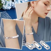 Bracelet de luxe pour homme Xuanhan en acier inoxydable, chaîne cubaine épaisse de 8 mm à double U, avec fermoir à ouverture rapide