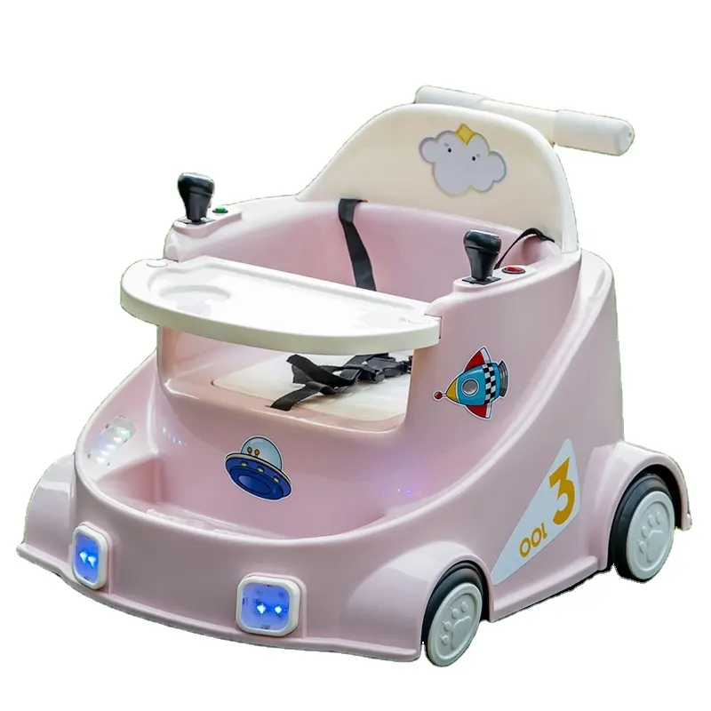 Bebek şarj oyuncak araba çocuk elektrikli araba uzaktan kumanda ile oturabilir yürüyüş bebek el itme bebek yürüteci yemek sandalyesi