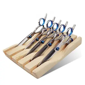 Professional barber shop storage rack solid wood scissors box hairdressing tool display stand