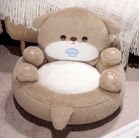 Dessin animé mouton loutre chaise en forme d'animal doux en peluche canapé confortable chat coussin pp coton sirène queue sol tatami paresseux canapé