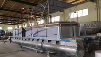 Barge de fête en aluminium soudé de 30 pieds, best-seller, ponton flottant avec mobilier pour la famille à bon prix
