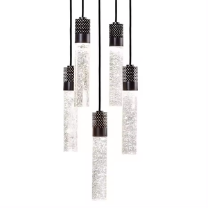 Lustre de lampe suspendue de chevet de chambre à coucher de mur de lumière pendante de tube simple moderne - Product Image 2