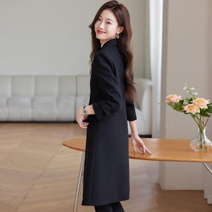 KAOPU ZA <span class=keywords><strong>Manteau</strong></span> <span class=keywords><strong>oversize</strong></span> en <span class=keywords><strong>laine</strong></span> mélangée pour femme, col vintage à revers, manches longues, hauts boutonnés chics pour l'hiver - Product Image 6