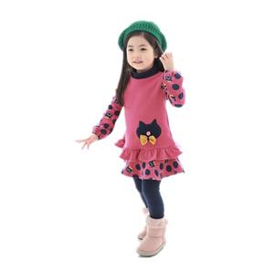 Venta al por Mayor en Línea, Ropa Infantil, Vestido Casual Dulce de Manga Larga con Lazo para Niñas, de Fábrica China - Product Image 1