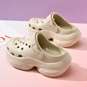 Women's Platform <b>Clogs</b> White 5Cm Thick Sole Breathable EVA Beach Sandals Summer Shoes - Product Image 2