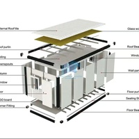 Maison préfabriquée moderne en conteneur extensible de 20 pieds, maisonnette en kit, conteneur maritime standard